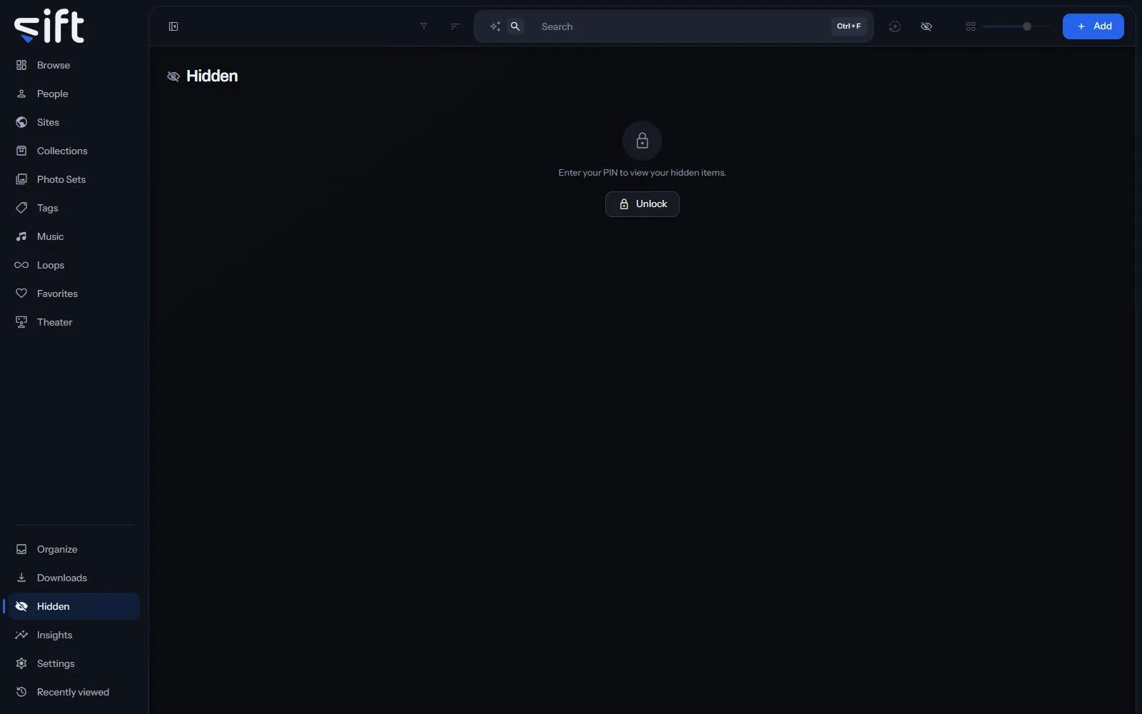 Hidden, locked and asking for a PIN