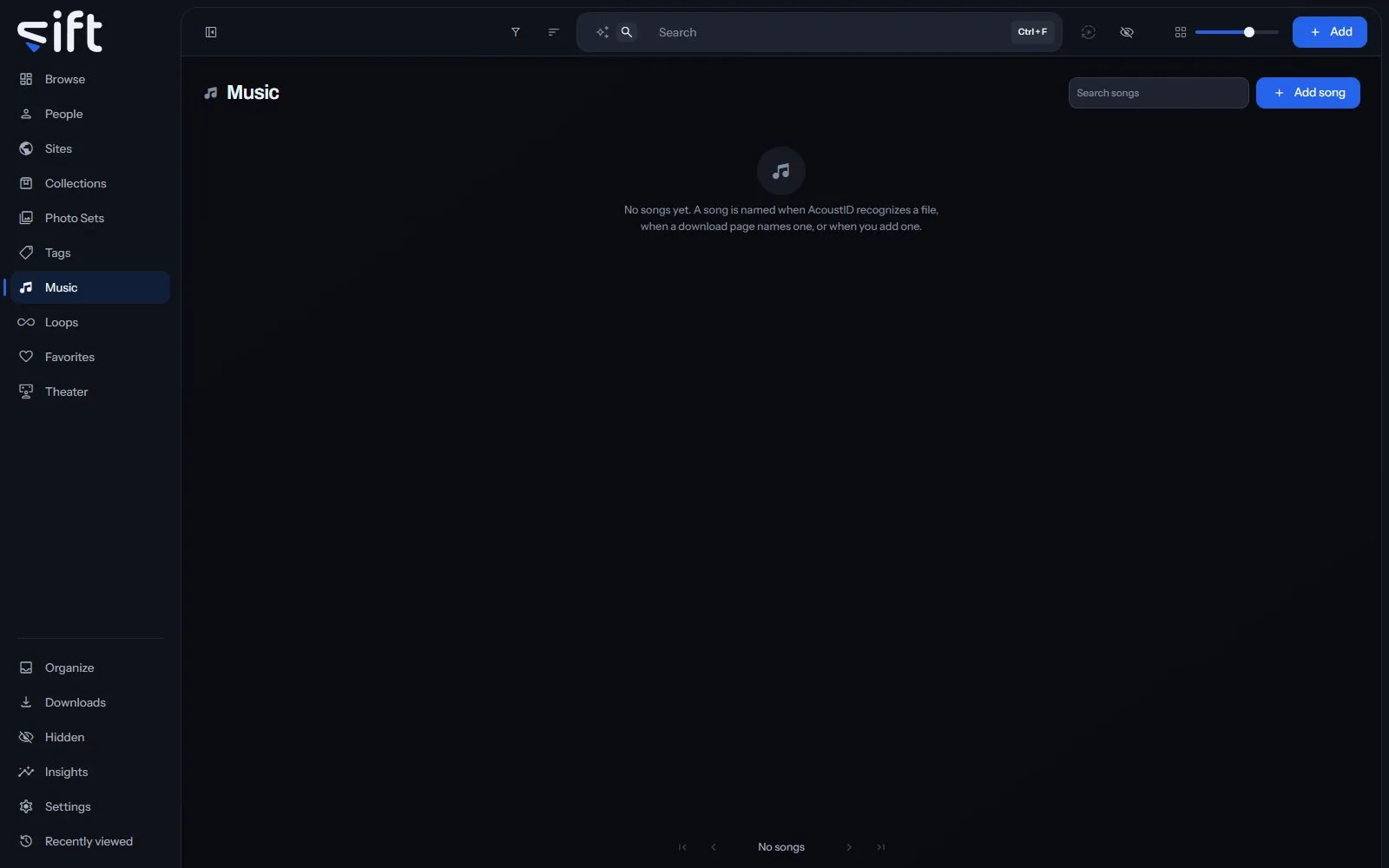 Music in the demo library, with no song named yet